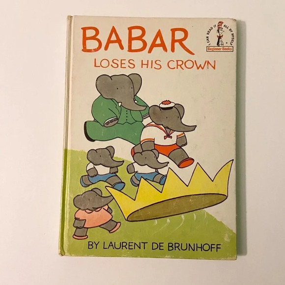 Vintage 1967 Babar  Loses His Crown Laurent De Brunhoff Random House Book - Picture 15 of 15